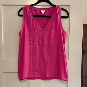 NWOT J.Crew Women's Pink V-Neck Sleeveless Tank.  Size Medium